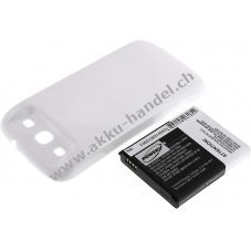 Akku fr Samsung Galaxy S3 / GT-I9308 / Typ EB-L1G6LLK Wei 3300mAh