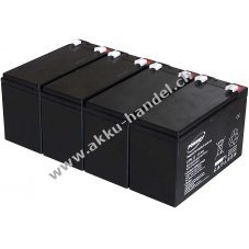 Powery Blei-Gel-Akku fr USV APC Smart-UPS 1500 9Ah 12V (ersetzt auch 7,2Ah / 7Ah)