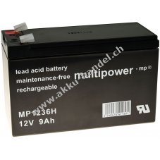 Powery Bleiakku MP1236H fr USV APC Smart-UPS SC420I 9Ah 12V (ersetzt auch 7,2Ah/7Ah)