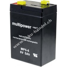 Powery Ersatzakku fr APC RBC1 6V 5Ah (ersetzt auch 4,5Ah 4Ah)