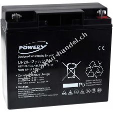 Powery Bleiakku UP20-12-Ersatz fr FIAMM Typ FG21803 12V 20Ah