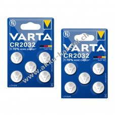 10x VARTA CR2032 DL2032 ECR2032 Lithium Knopfzellen 2x 5er Blister fr Uhren, Autoschlssel