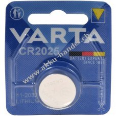 Varta Lithium Knopfzelle CR2025 DL2025 1er Blister